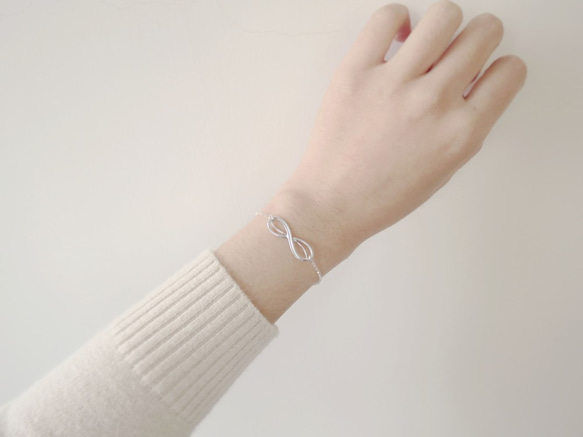 Infinite (925 sterling silver bracelet) - Cpercent handmade 2枚目の画像