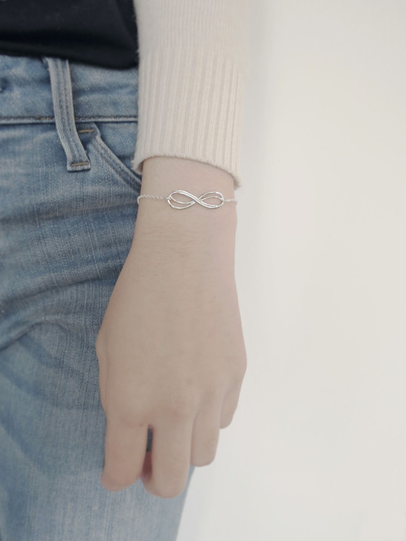 Infinite (925 sterling silver bracelet) - Cpercent handmade 5枚目の画像
