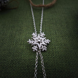 聖誕星星雪花 - Y字鍊 | 長項鍊 925純銀 手工銀飾 聖誕禮物 第2張的照片