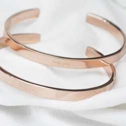 【客製化】刻字C型手環 | 情侶對環 銅鍍 or 銀鍍玫瑰金/K金 情人禮物 第6張的照片