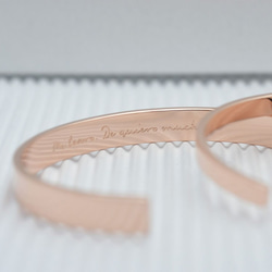【客製化】刻字C型手環 | 情侶對環 銅鍍 or 銀鍍玫瑰金/K金 情人禮物 第12張的照片