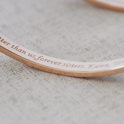 【客製化】刻字C型手環 | 情侶對環 銅鍍 or 銀鍍玫瑰金/K金 情人禮物 第11張的照片
