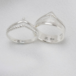 【客製刻字】國王皇后 | 情侶對戒 925純銀戒指 手作銀飾 情人節禮物 第5張的照片