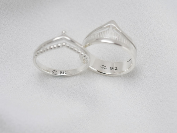 【客製刻字】國王皇后 | 情侶對戒 925純銀戒指 手作銀飾 情人節禮物 第5張的照片