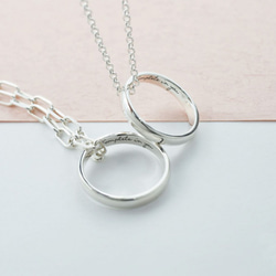 【Customize】Simple ring necklaces (engraved couple rings) 3枚目の画像