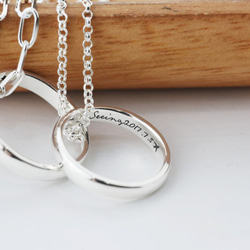 【Customize】Simple ring necklaces (engraved couple rings) 9枚目の画像