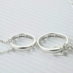 【Customize】Simple ring necklaces (engraved couple rings) 11枚目の画像