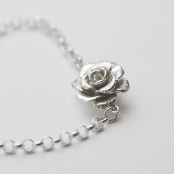 一朵玫瑰花 | 粗手鍊 925純銀 立體花朵 情人禮物 第8張的照片