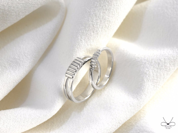 夫妻的日常 | 情侶對戒 925純銀 刻字戒指 手工銀飾 情人節禮物 第11張的照片
