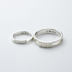 夫妻的日常 | 情侶對戒 925純銀 刻字戒指 手工銀飾 情人節禮物 第9張的照片