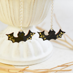 Black Gold Bat（Gold景泰泰七宝燒耳生日生日）：C％手工饰品:: 3枚目の画像