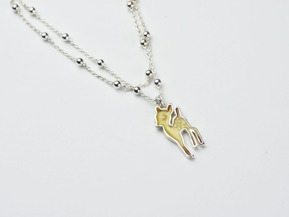 小鹿 - 白雪公主系列 (純銀琺瑯手鍊 銀飾)  ::C%手工飾品:: 第2張的照片