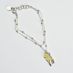 小鹿 - 白雪公主系列 (純銀琺瑯手鍊 銀飾)  ::C%手工飾品:: 第3張的照片