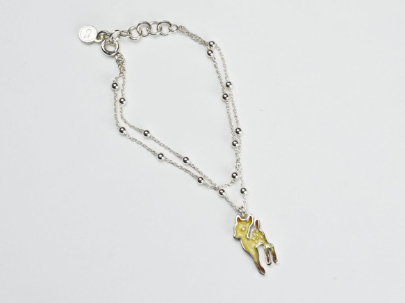 小鹿 - 白雪公主系列 (純銀琺瑯手鍊 銀飾)  ::C%手工飾品:: 第3張的照片