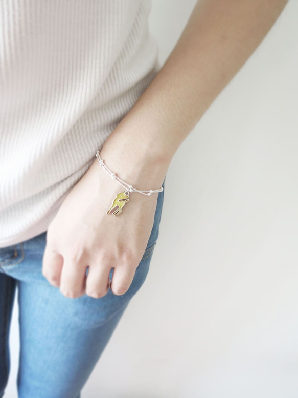 小鹿 - 白雪公主系列 (純銀琺瑯手鍊 銀飾)  ::C%手工飾品:: 第7張的照片