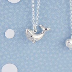 尖尖頭鯨魚 | 細項鍊 925純銀 女款 立體動物 手工銀飾 第4張的照片