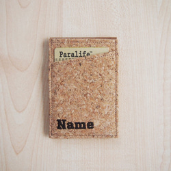 Paralife 軟木 掛頸 卡片套 卡片銀包 名片夾 短夾 量身訂造 可放 工作證 信用卡 加刺繡個性化名字 第4張的照片