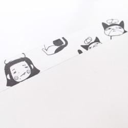 Girl and cats 紙膠帶(masking tape) 第4張的照片