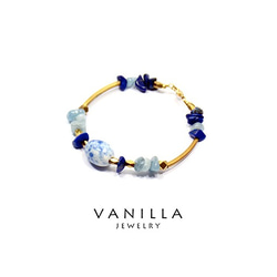 vanilla jewelry 獨家設計款- 純手工天然石黃銅手鍊-可客製 第2張的照片