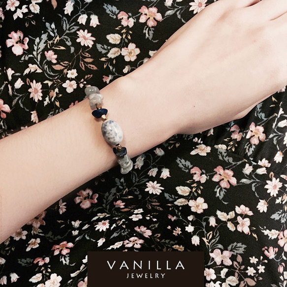 vanilla jewelry 獨家設計款- 純手工天然石黃銅手鍊-可客製 第3張的照片