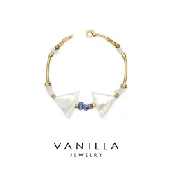 vanilla jewelry 獨家設計款- 純手工天然石黃銅手鍊-可客製 第1張的照片