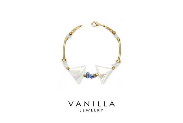 vanilla jewelry 獨家設計款- 純手工天然石黃銅手鍊-可客製 第1張的照片