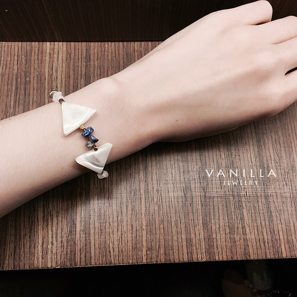 vanilla jewelry 獨家設計款- 純手工天然石黃銅手鍊-可客製 第5張的照片