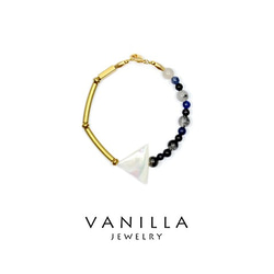 vanilla jewelry 獨家設計款- 純手工天然石黃銅手鍊-可客製 第1張的照片