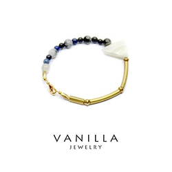 vanilla jewelry 獨家設計款- 純手工天然石黃銅手鍊-可客製 第2張的照片