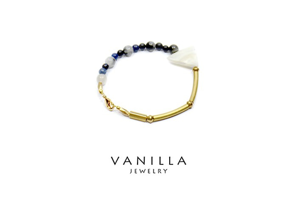 vanilla jewelry 獨家設計款- 純手工天然石黃銅手鍊-可客製 第2張的照片