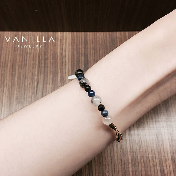 vanilla jewelry 獨家設計款- 純手工天然石黃銅手鍊-可客製 第6張的照片