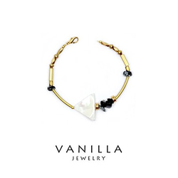 vanilla jewelry 獨家設計款- 純手工天然石黃銅手鍊-可客製 第4張的照片
