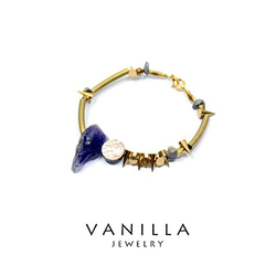 vanilla jewelry 獨家設計款-「荊棘的傲慢」 純手工天然石黃銅手鍊-可客製 第2張的照片