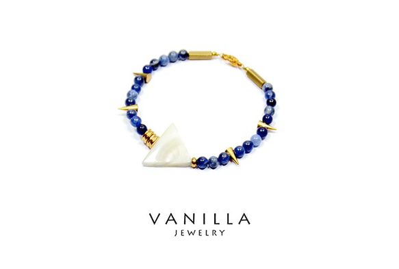 vanilla jewelry 獨家設計款- 純手工天然石黃銅手鍊-可客製 第2張的照片