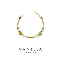 vanilla jewelry 獨家設計款-「特別獻禮 加價購」純手工天然石黃銅手鍊-可客製 第1張的照片