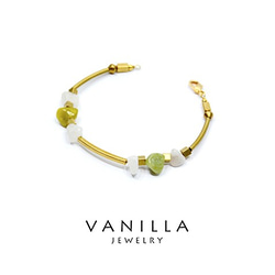 vanilla jewelry 獨家設計款-「特別獻禮 加價購」純手工天然石黃銅手鍊-可客製 第2張的照片