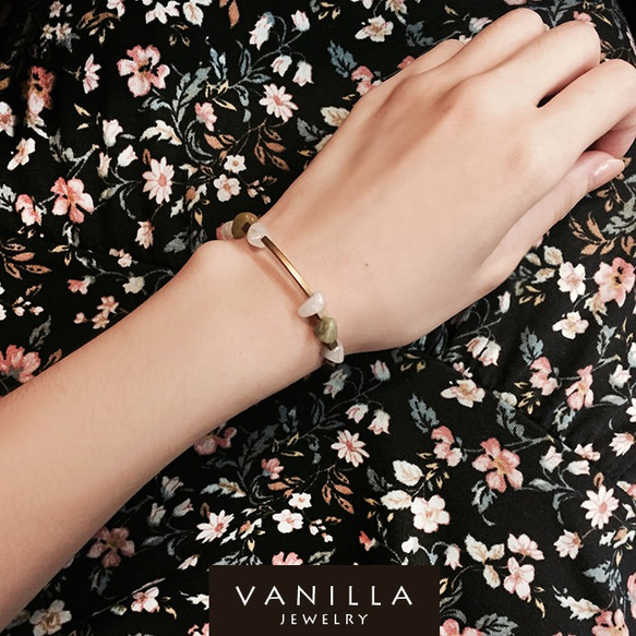 vanilla jewelry 獨家設計款-「特別獻禮 加價購」純手工天然石黃銅手鍊-可客製 第3張的照片