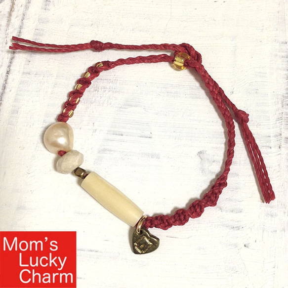 Mom's Lucky Charm『Vony/ボニー』ホーン＆天然石＆パール・ブレスレット 2枚目の画像