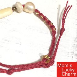 Mom's Lucky Charm『Vony/ボニー』ホーン＆天然石＆パール・ブレスレット 3枚目の画像
