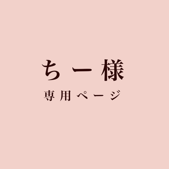 ちー様 専用ページ 1枚目の画像