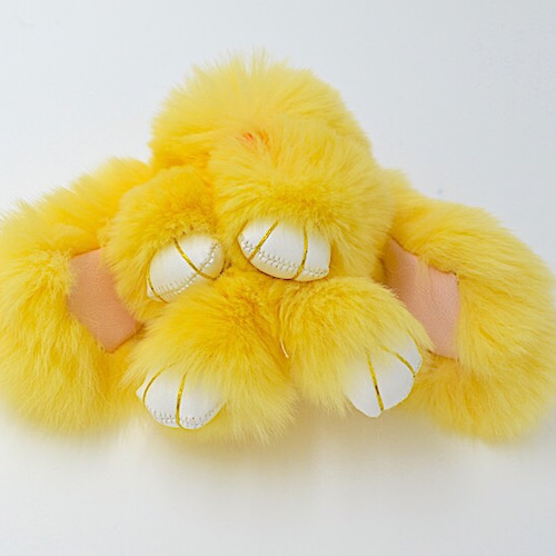 ラビットリアルファー モンスターチャーム キーホルダー Lui's Coffee