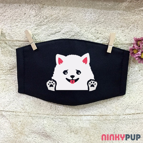 【博美犬Pomeranian】手工反光口罩 冬季保暖小物 NINKYPUP 第3張的照片