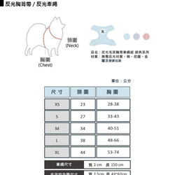 反光姓名訂製款 心心相映款 反光胸背牽繩組 第8張的照片