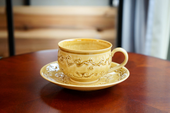 いっちん 黄瀬戸 カップ＆ソーサー マグカップ 平安楽堂 松岡賢司 通販