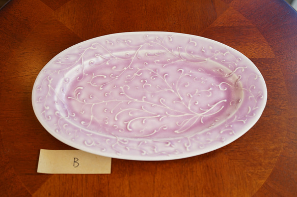 ＜Ｌサイズ＞　いっちん　オーバル皿　紫釉 3枚目の画像