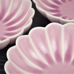 15.7×4.7ｃｍ　菊輪花鉢 紫釉 3枚目の画像