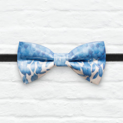スタイル0115青い羽のヘアアクセサリー結婚式の蝶ネクタイ蝶ネクタイ襟ペットアイテムとチェーン 1枚目の画像