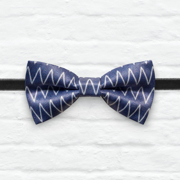 Style 0199 曲紋 藍色 婚禮煲呔 領結 髮飾 寵物頸圈 項錬 第1張的照片
