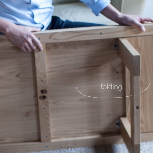 天然オイル仕上「栗の木」2WAYローテーブル ローテーブル・リビング