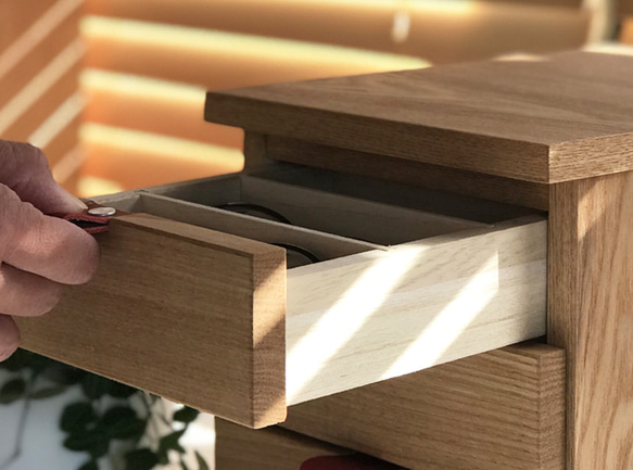 天然オイル仕上 栗の木オリジナルボックス 【魔法の箱】 レザー 4枚目の画像